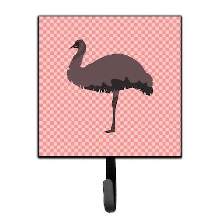 Carolines Treasures Emu Pink Check Leash or Key Holder BB7922SH4